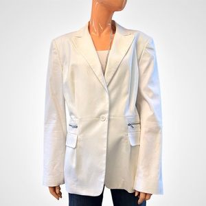 CALVIN KLEIN Zippered Pocket Blazer Plus Size AS IS